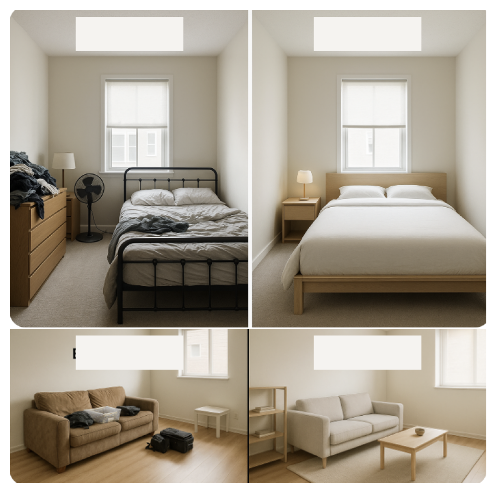 output before - after